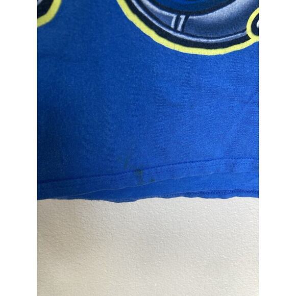 Vintage Brisco Brands Blue mens popeye tshirt XL big flex 90s short sleeve - Picture 4 of 5